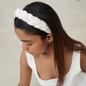 Loeffler Randall Leon Pearl Braided Headband - NWT